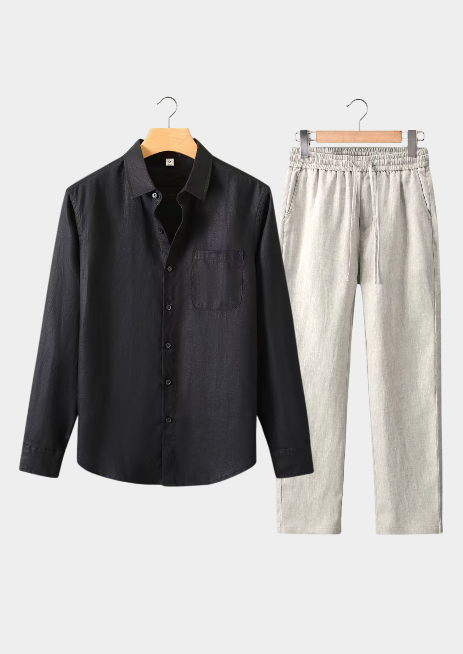 DOLCEVITA CONJUNTO DE VERANO DE MANGA LARGA - NEGRO/BEIGE