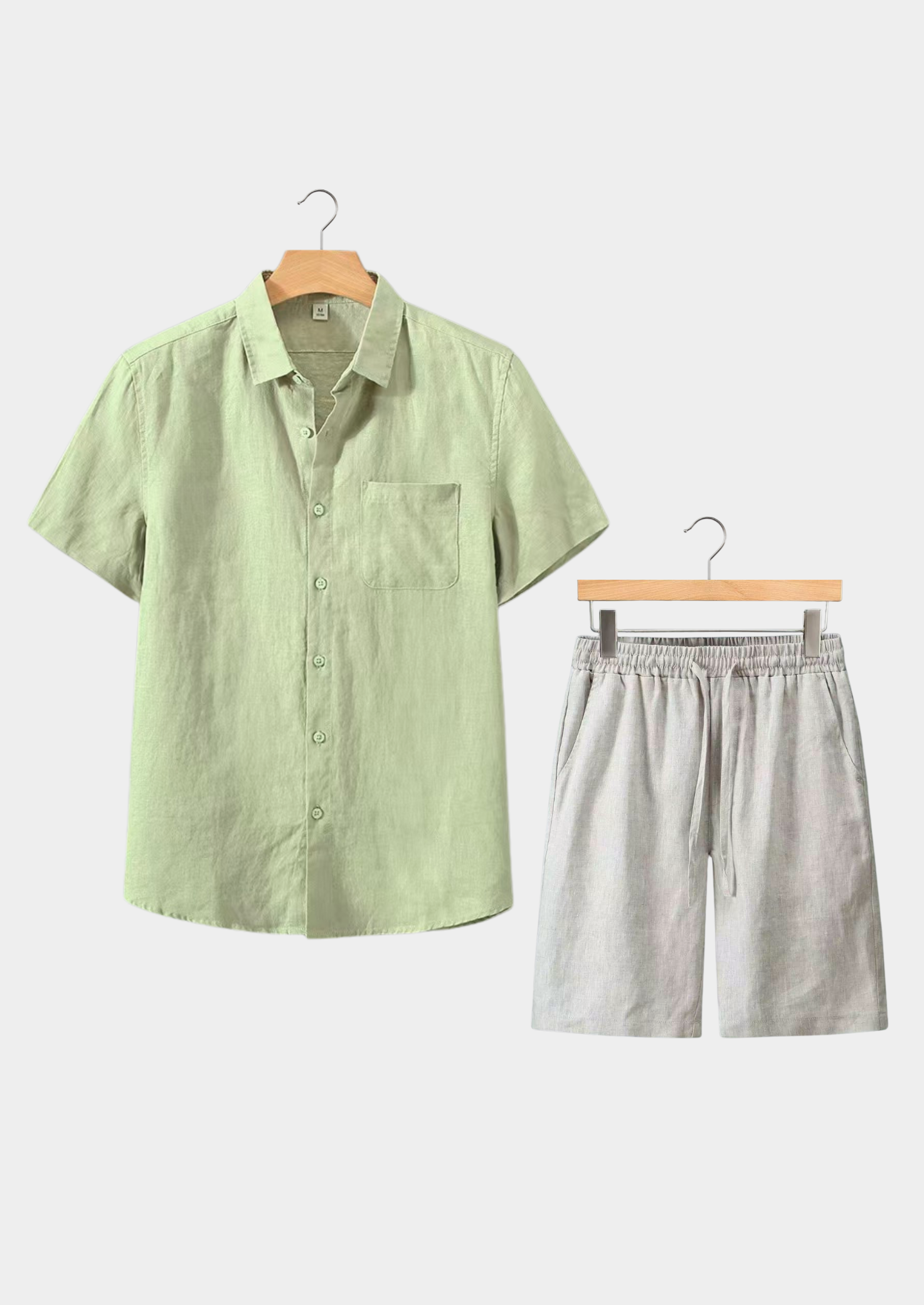 DOLCEVITA CONJUNTO DE VERANO DE MANGA CORTA - VERDE MENTA/BEIGE