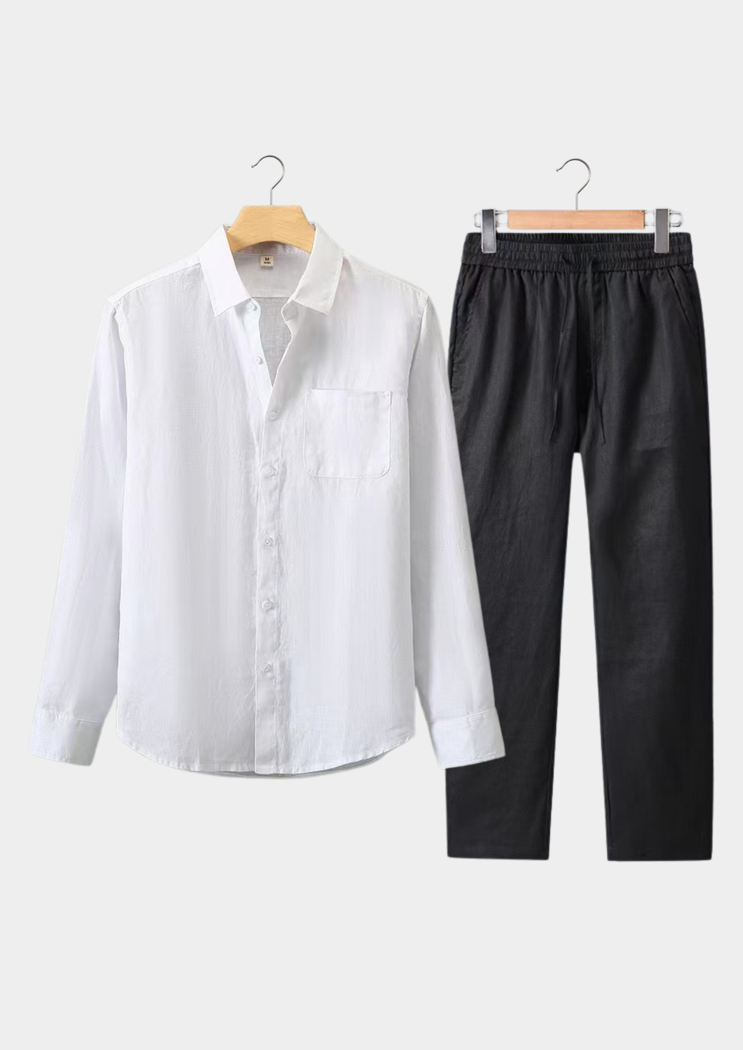 DOLCEVITA CONJUNTO DE VERANO DE MANGA LARGA - BLANCO/NEGRO