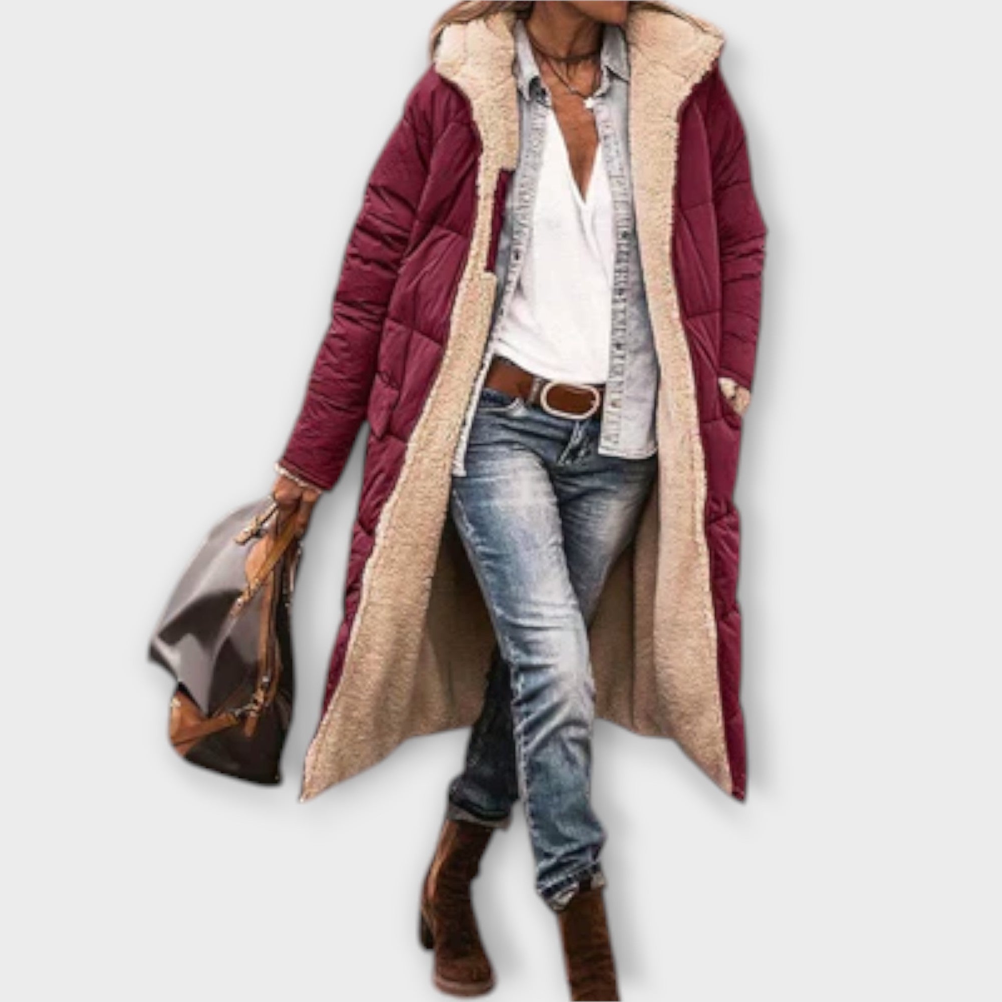 Kora - Abrigo cálido con forro de pelo