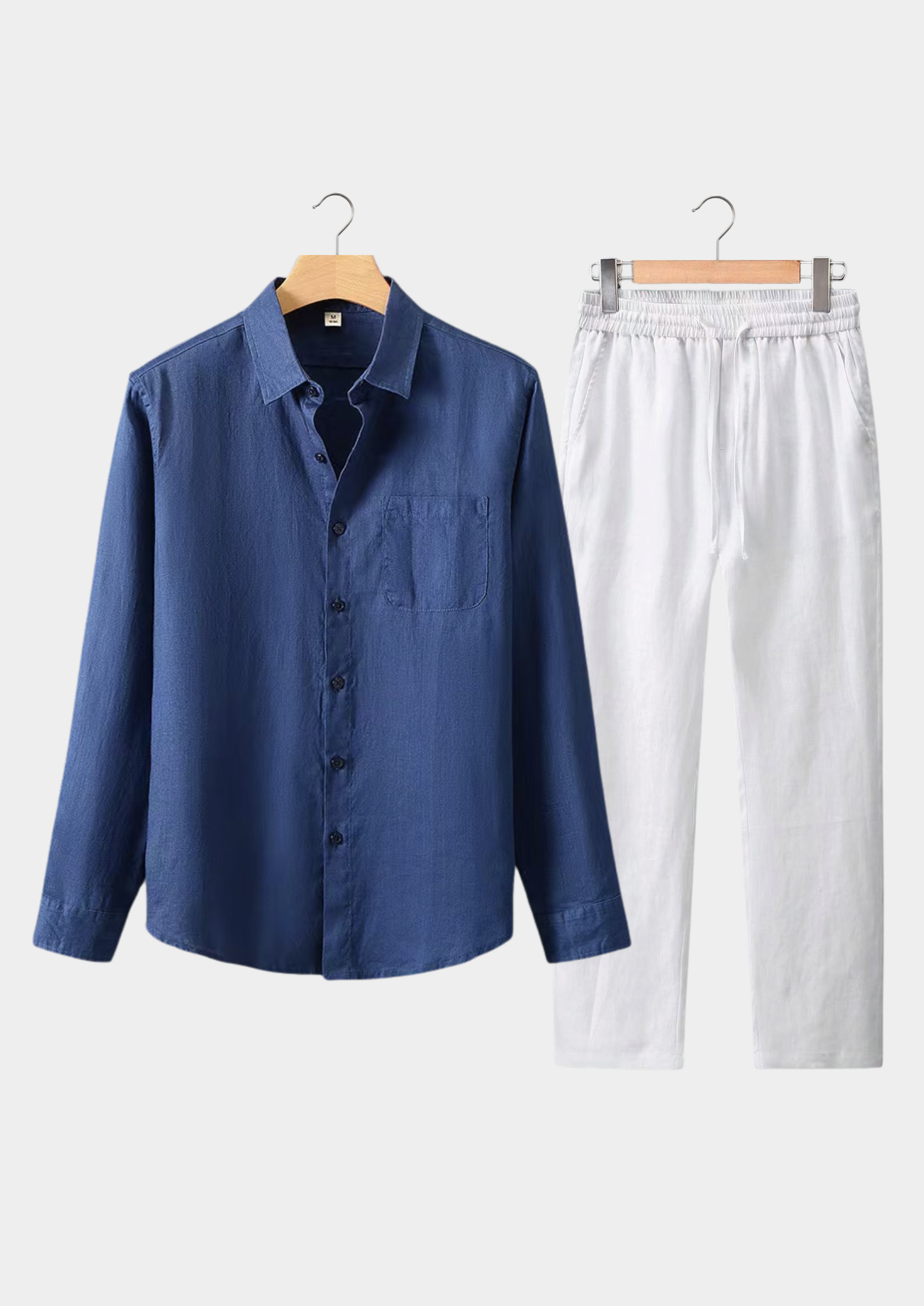 DOLCEVITA CONJUNTO DE VERANO DE MANGA LARGA - AZUL MARINO/BLANCO