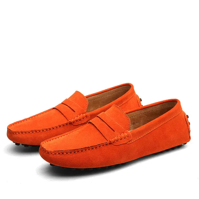 Mocasines de ante marino