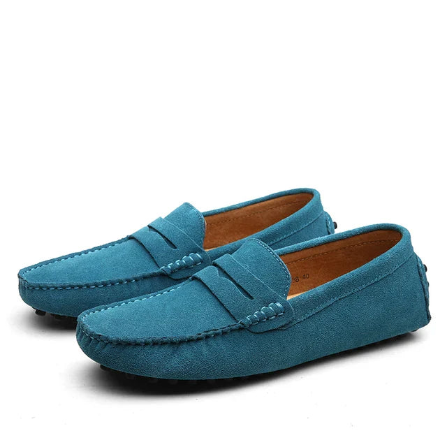 Mocasines de ante marino