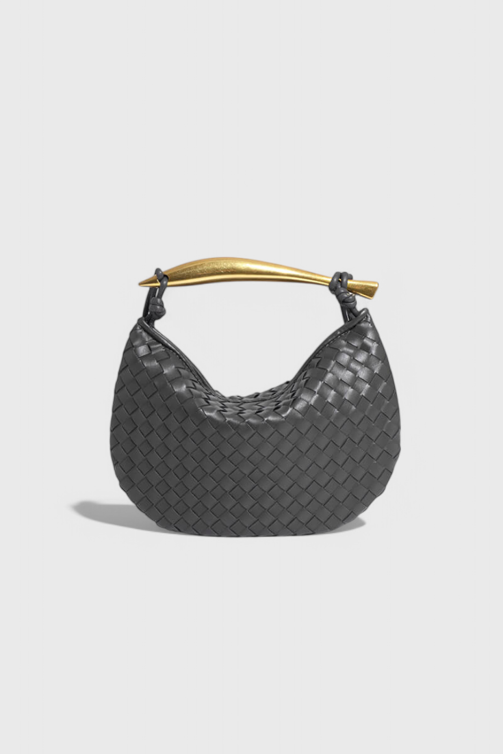 Gerda Bolso Woven con Asa Dorada
