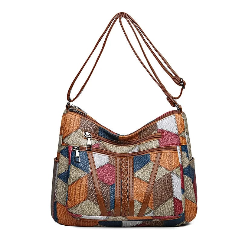 Solara™  | Bolso de mano de cuero con mosaico