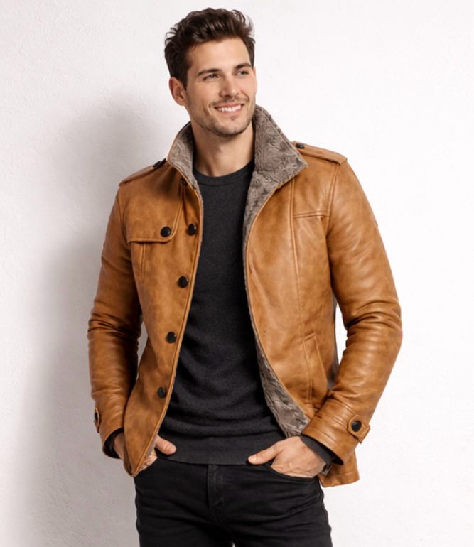 Chaqueta de Cuero Elegante