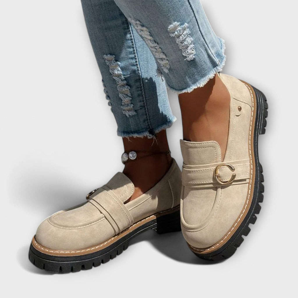 Lora™ | Mocasines Casual de Punta Redonda