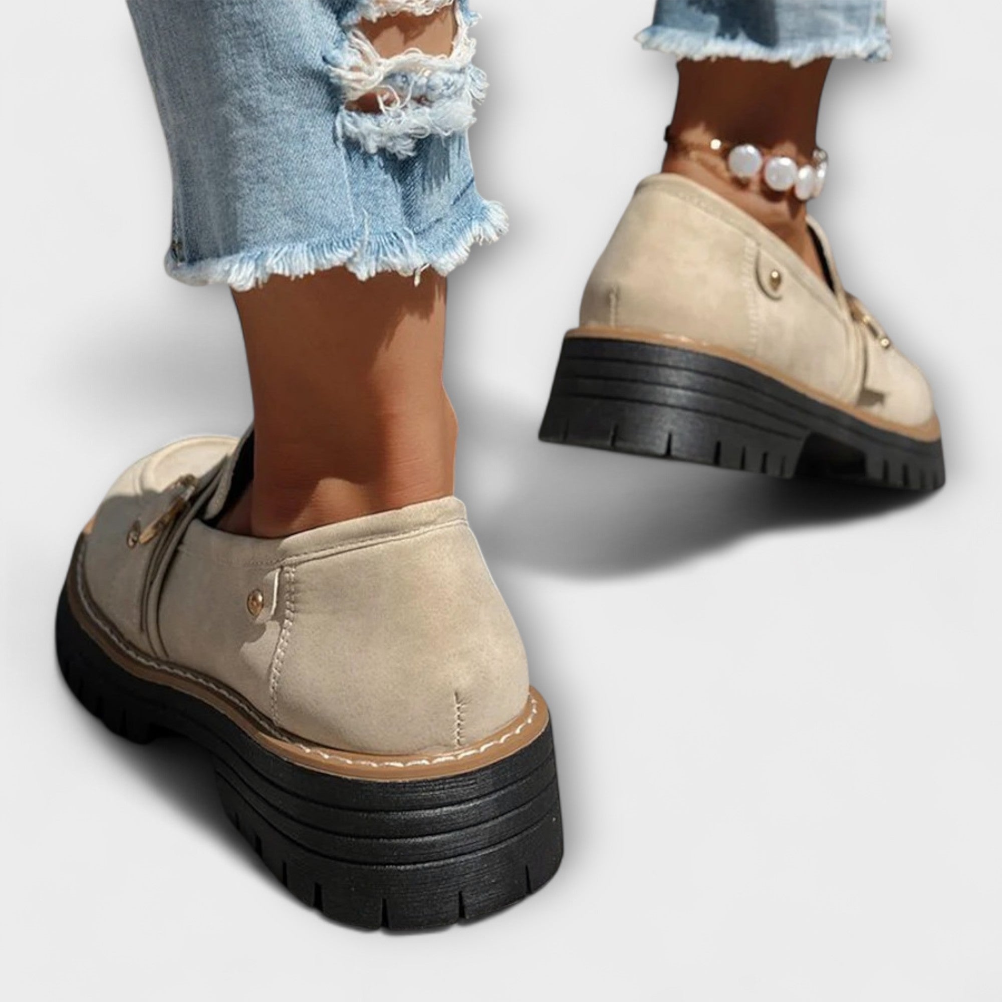 Lora™ | Mocasines Casual de Punta Redonda