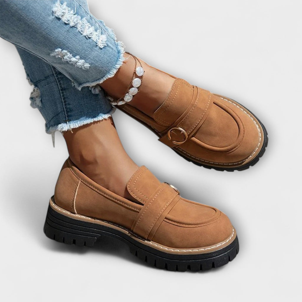 Lora™ | Mocasines Casual de Punta Redonda