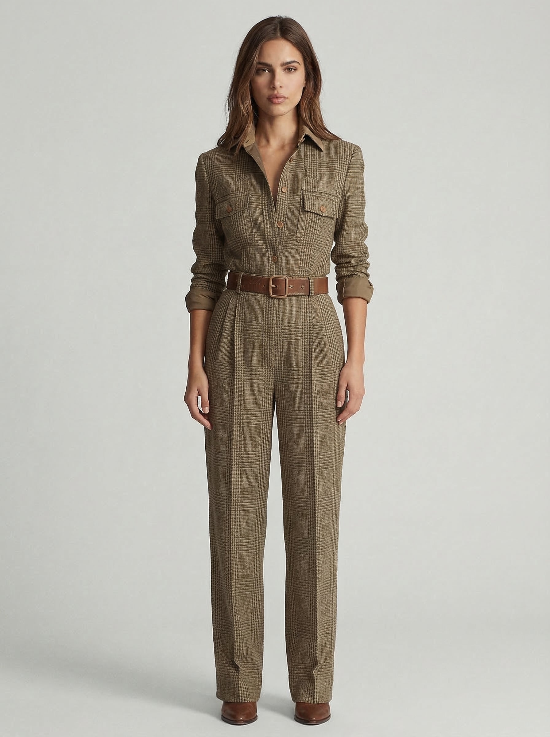 Celia | Mono a Cuadros con Detalles Sofisticados