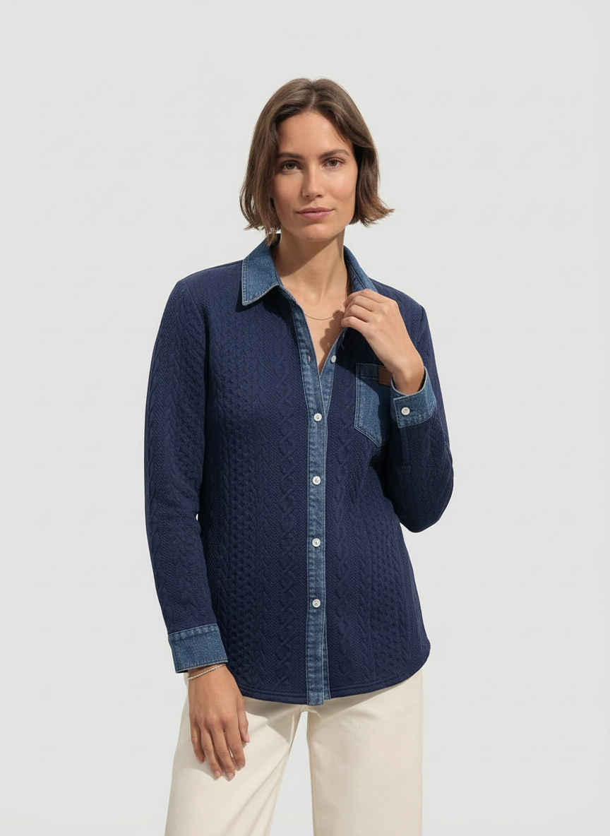 Lucía | Camisa de punto vaquera