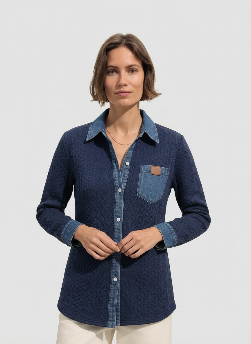 Lucía | Camisa de punto vaquera