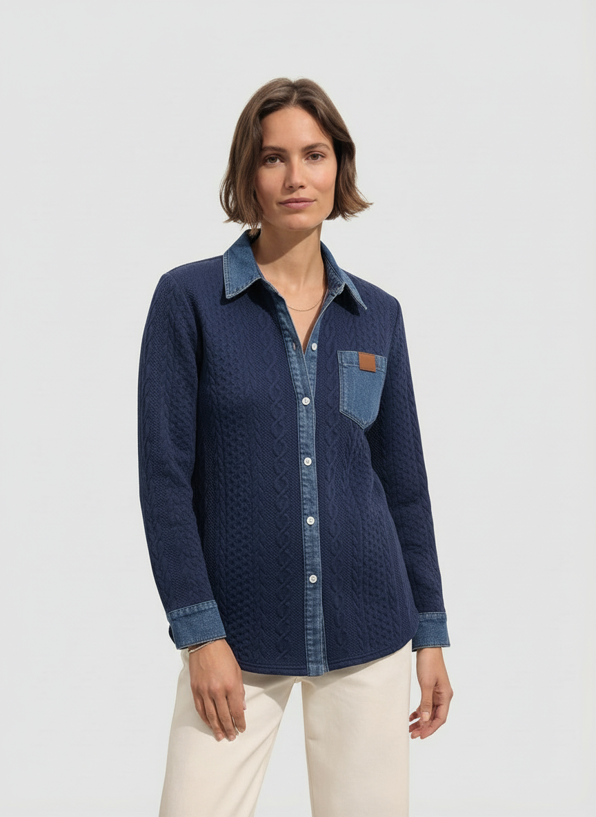 Lucía | Camisa de punto vaquera