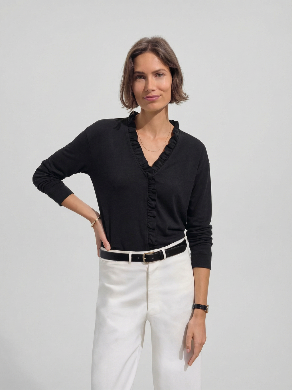 Indie | Blusa con volantes y cuello en V