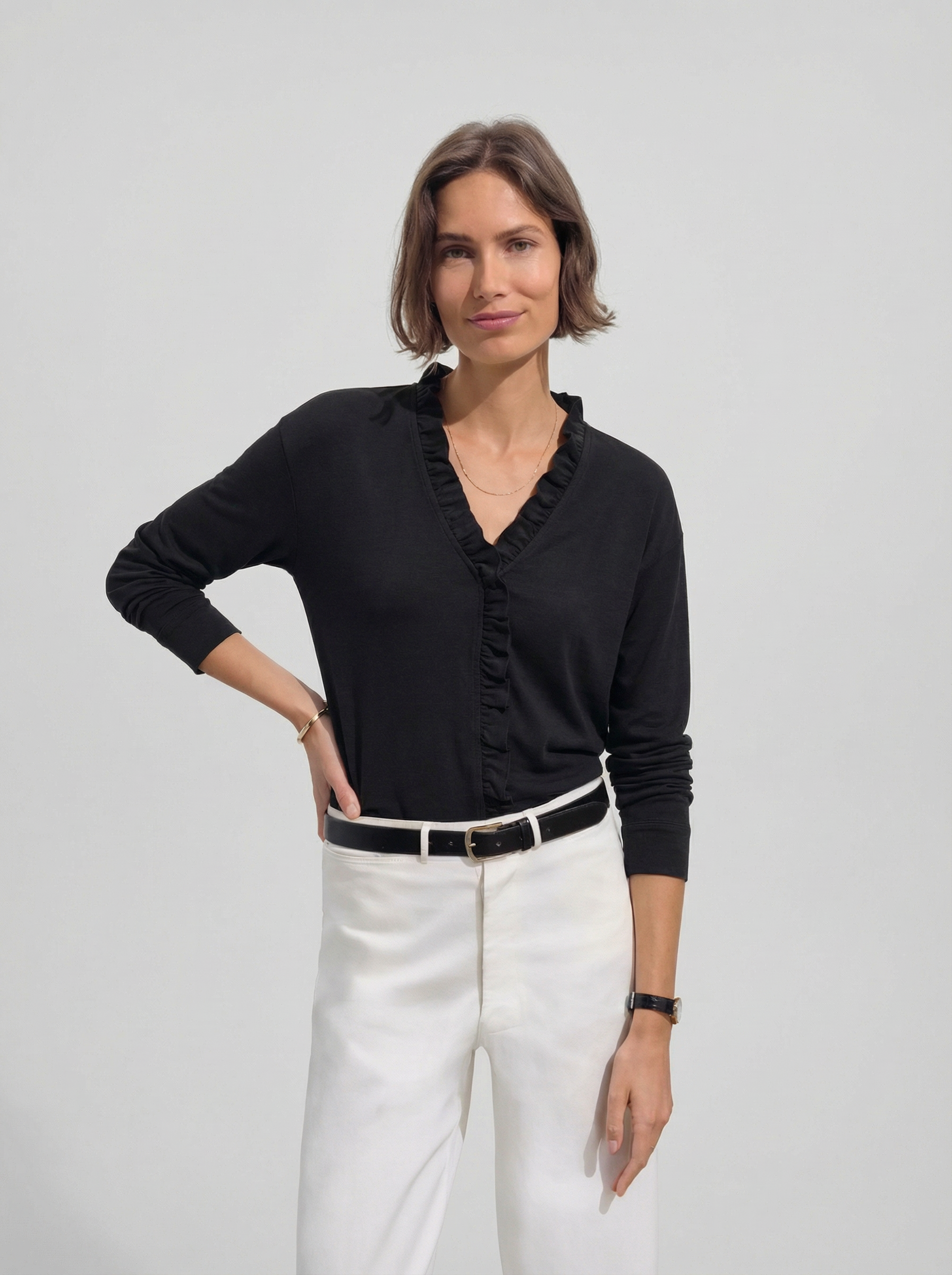 Indie | Blusa con volantes y cuello en V