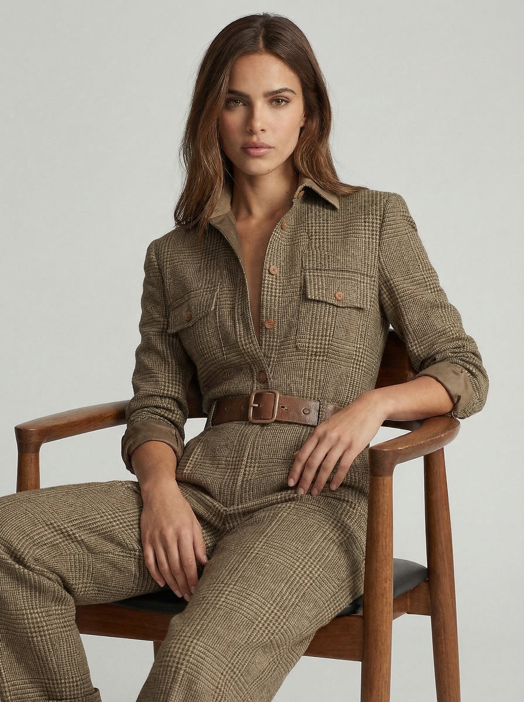 Celia | Mono a Cuadros con Detalles Sofisticados