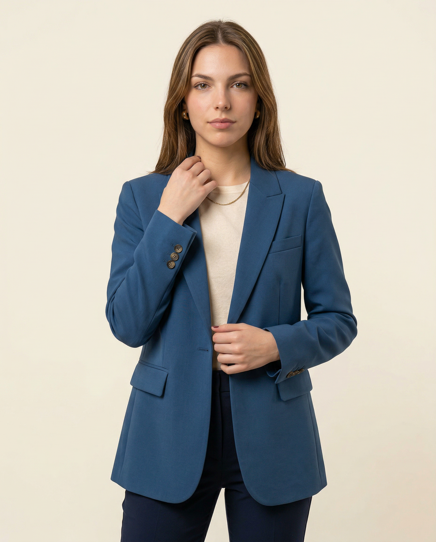 PAULA™| BLAZER CASUAL CON BOLSILLOS DELANTEROS