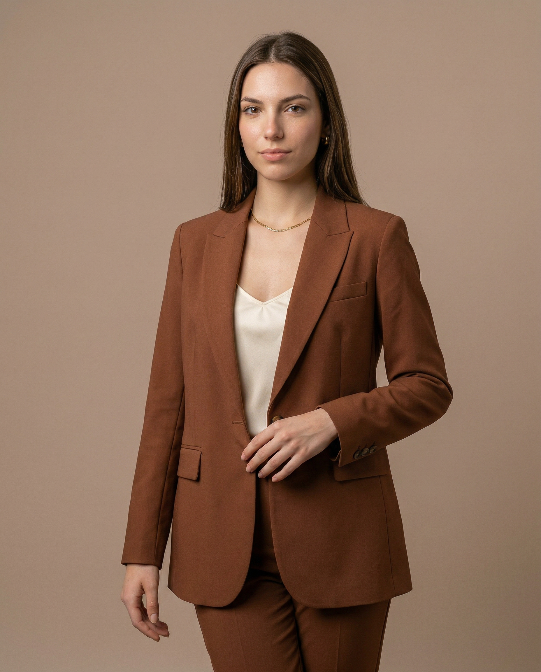 PAULA™| BLAZER CASUAL CON BOLSILLOS DELANTEROS