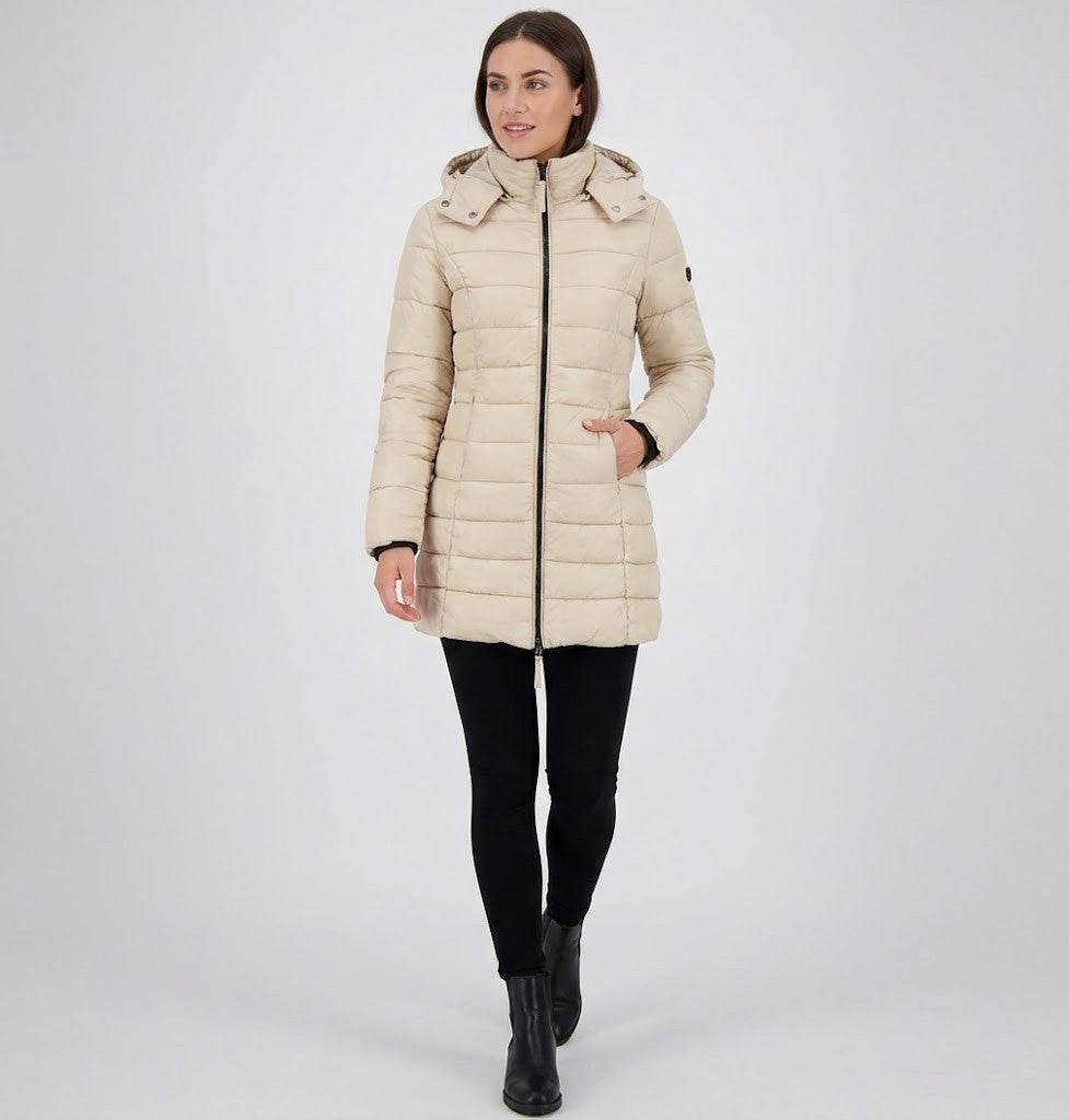 Abrigo Elegamma | con capucha y cremallera