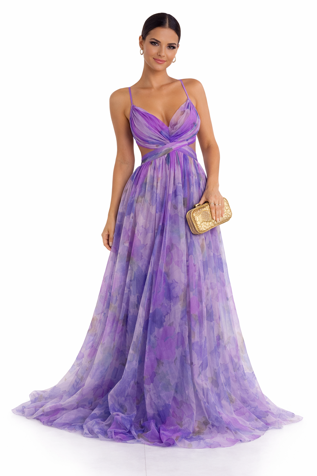 Claudia| Encantador vestido largo con estampado floral